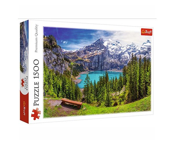 Oeschinen-tó Alpok, Svájc 1500db-os prémium puzzle - Trefl