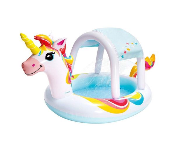 Unikornisos spriccelős medence 254x132x109cm - Intex