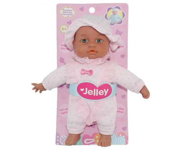 Jelley baba pöttyös ruhában 25cm