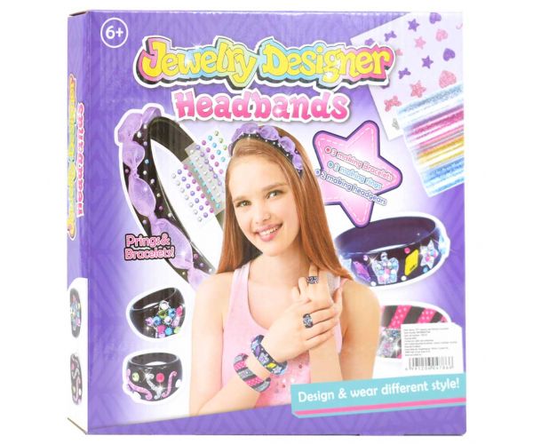Jewelry Designer: Headbands hajpánt készítő szett színes gyöngyökkel és kiegészítőkkel