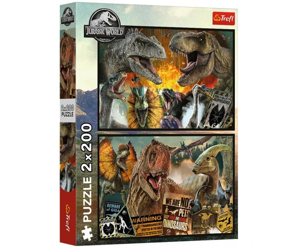 Jurassic World 2x200db-os puzzle - Trefl
