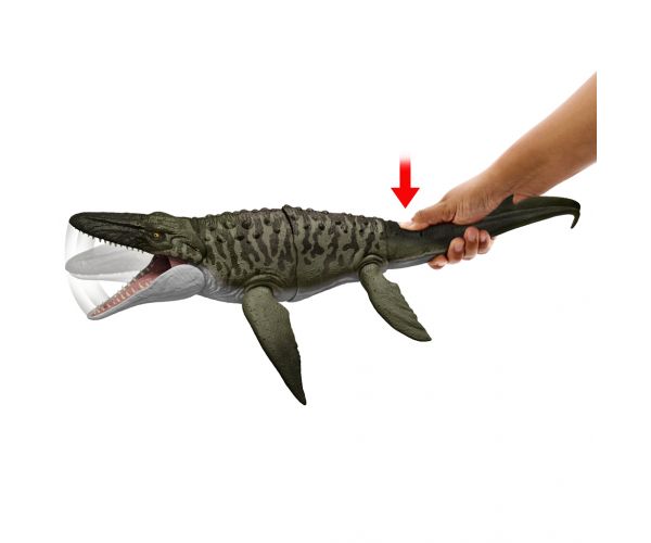 Jurassic World: Újjászületés – Bite 'N Blast Mosasaurus figura - Mattel