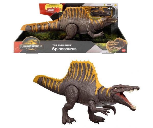 Jurassic World: Újjászületés Tail Thrasher Spinosaurus kolosszális dinoszaurusz figura - Mattel