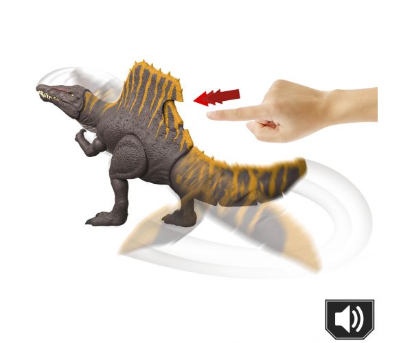 Jurassic World: Újjászületés Tail Thrasher Spinosaurus kolosszális dinoszaurusz figura - Mattel