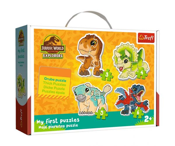 Jurassic World: Aranyos dinoszauruszok - Első Baby puzzle 3-4-5-6db-os  - Trefl