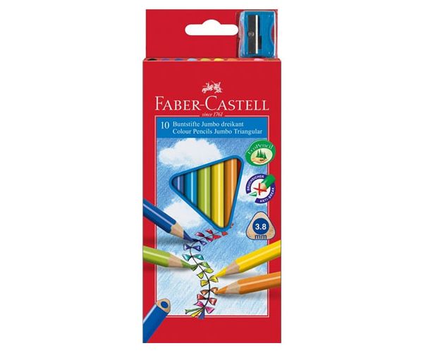 Faber-Castell: Junior színes ceruza 10db-os hegyezővel