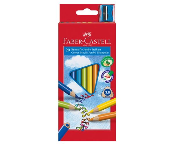 Faber-Castell: Junior színes ceruza 20db-os hegyezővel