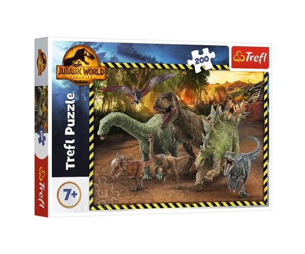 Jurassic World: Dinók a Jurassic Parkból 200db-os puzzle - Trefl