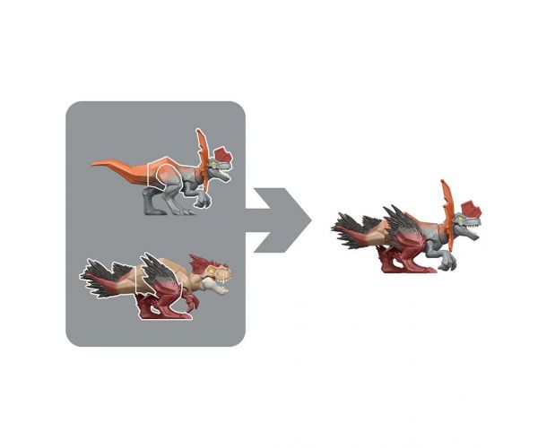 Jurassic World: Mayhem Mix-Ups DIY Mutáns dinó Dilophosaurus - Mattel