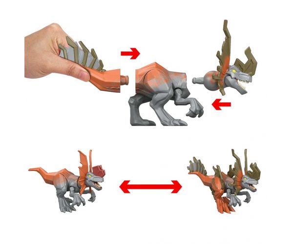 Jurassic World: Mayhem Mix-Ups DIY Mutáns dinó Dilophosaurus - Mattel