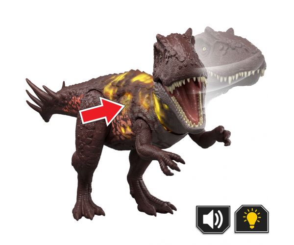 Jurassic World: Metriacanthosaurus támadó dinó hanggal és fénnyel – Mattel