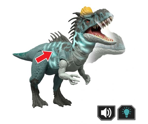 Jurassic World: Cryolophosaurus támadó dinó hanggal és fénnyel – Mattel