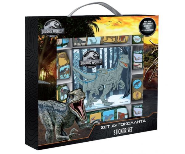 Jurassic World nagy 1000db-os matrica szett táskában