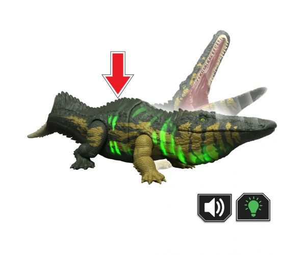 Jurassic World: Stomatosuchus támadó dinó hanggal és fénnyel – Mattel