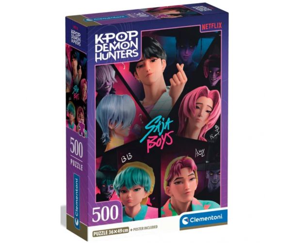 K-pop démonvadászok Saja Boys puzzle 500 db-os - Clementoni