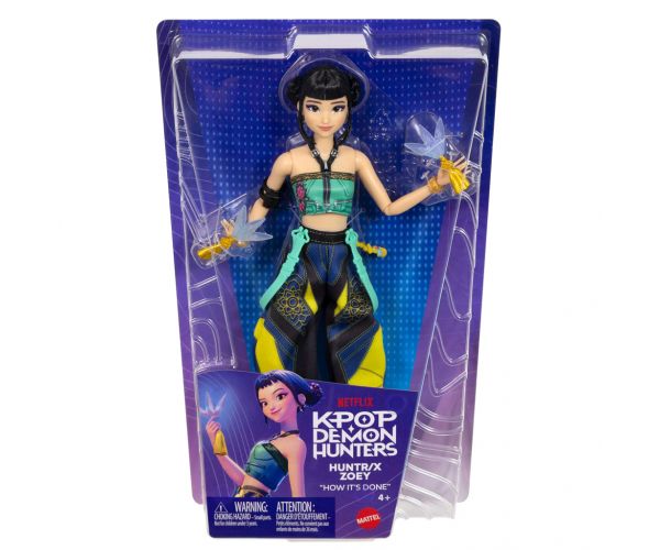 K-Pop Démonvadászok: Zoey divatbaba fegyverekkel – Mattel