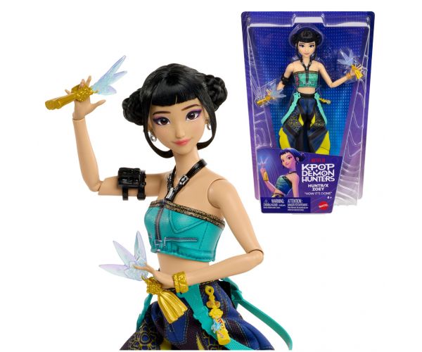 K-Pop Démonvadászok: Zoey divatbaba fegyverekkel – Mattel