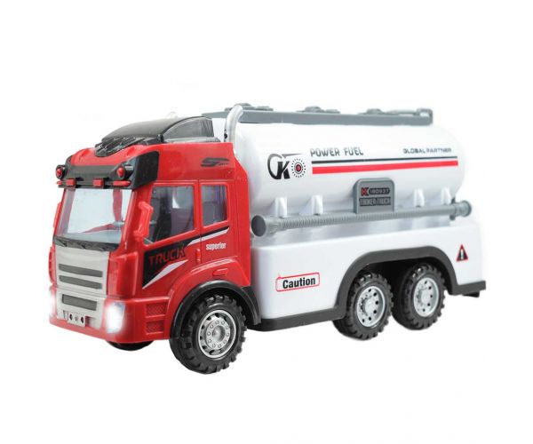 RC Távirányítós üzemanyag szállító tartályos kamion fény effektekkel 1/43-as méretarány 27 MHz 21cm