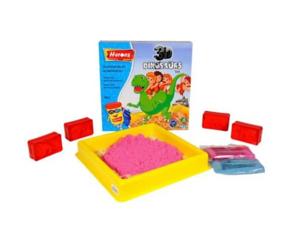 Kinetic Sand: Heros dinos vagy pónis homokgyurma szett kiegészítőkkel 500g-os