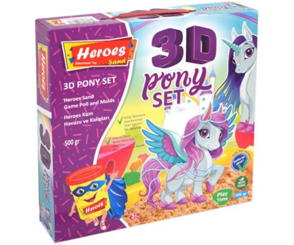 Kinetic Sand: Heros dinos vagy pónis homokgyurma szett kiegészítőkkel 500g-os