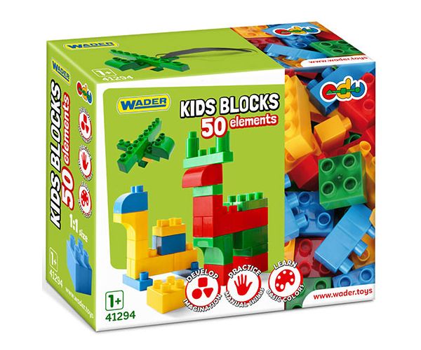 Kids Bloks építőelemek 50db-os szett - Wader