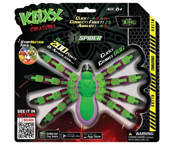 Klixx Creaturez: Pók többféle változatban