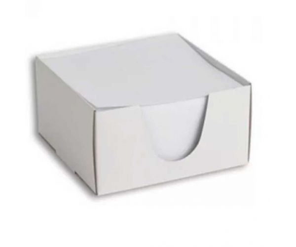 Kocka jegyzettömb 9x9x5cm-es 500 lapos fehér dobozos