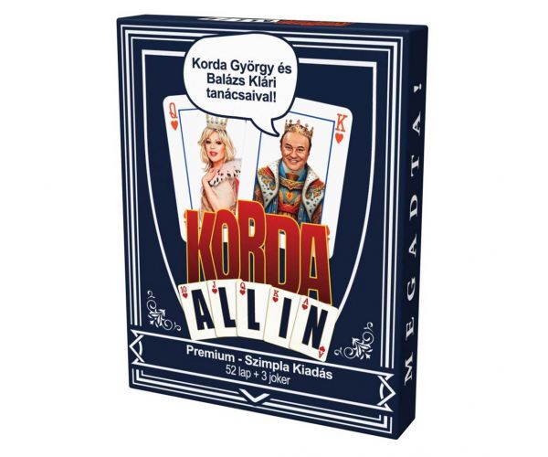 Korda All-In Prémium francia kártyapakli (52 lap + 3 Joker)