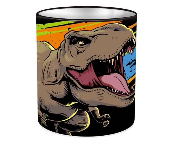 Jurassic World henger alakú fém asztali írószertartó 10x11cm