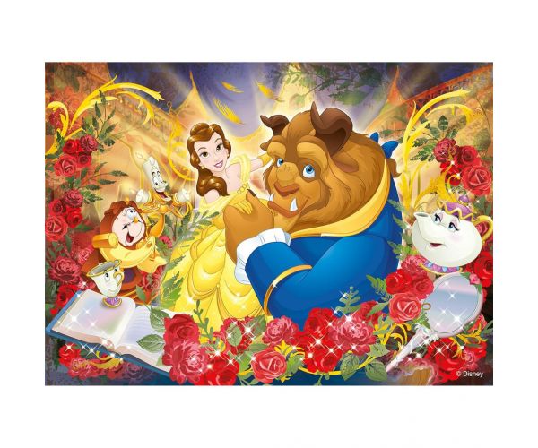 A szépség és a szörnyeteg 2 az 1-ben 108db-os puzzle és színező 50x35cm - Lisciani