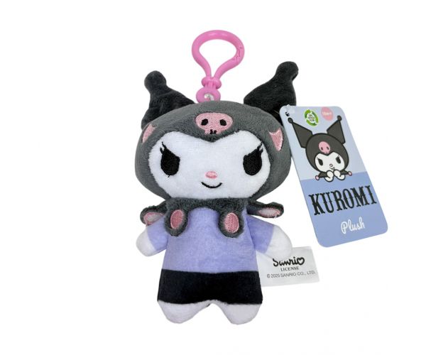 Kuromi plüss táskaklipp, 12 cm