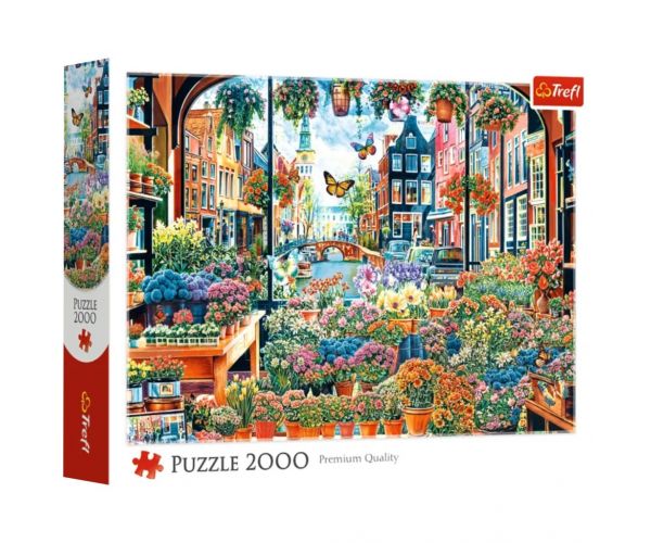 Virágbolt Amsterdamban Premium Quality 2000 db-os puzzle – Trefl