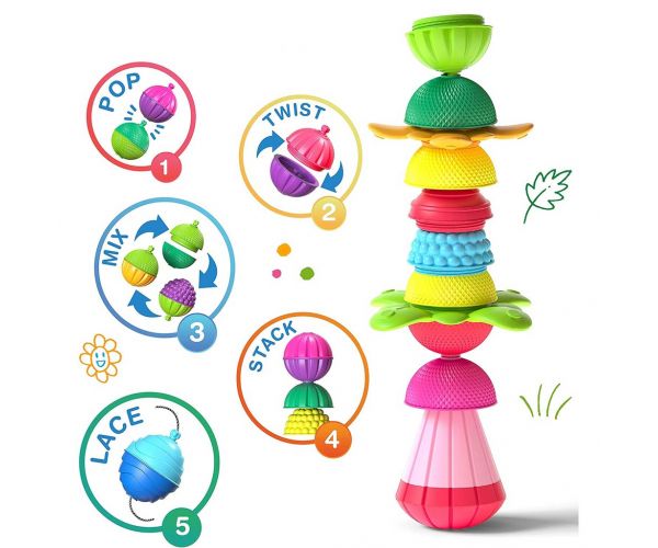 LALABOOM: 30db-os bébi Montessori fejlesztőjáték - Trefl