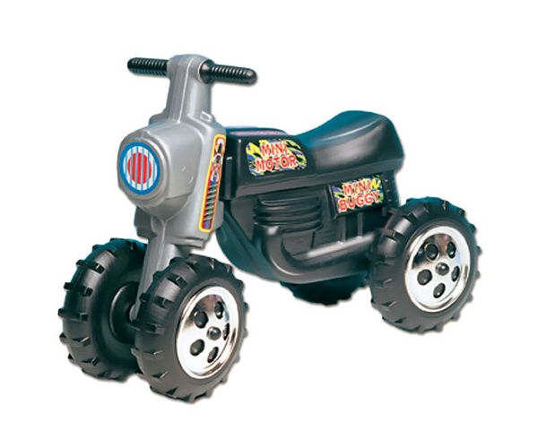 Lábbal hajtós fekete cross motor 4 kerékkel - D-Toys