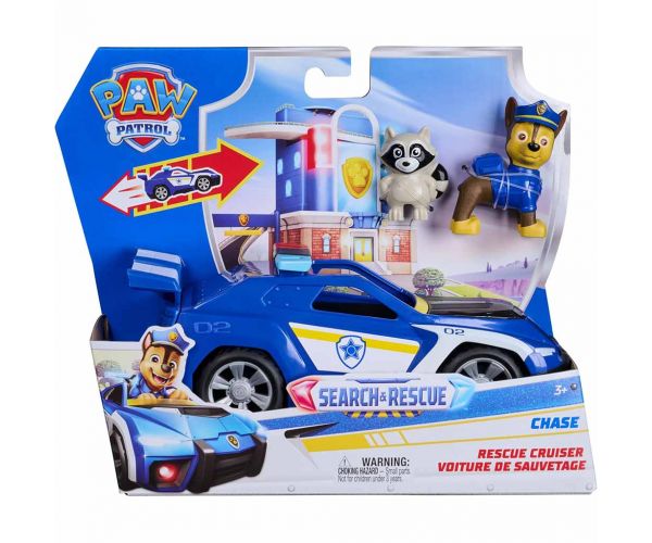 Mancs Őrjárat: Search & Rescue Hátrahúzható Chase járgánya figurával - Spin Master