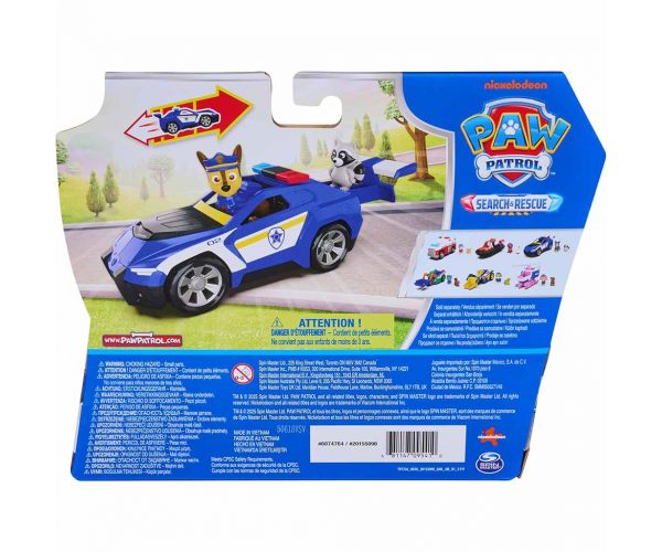 Mancs Őrjárat: Search & Rescue Hátrahúzható Chase járgánya figurával - Spin Master