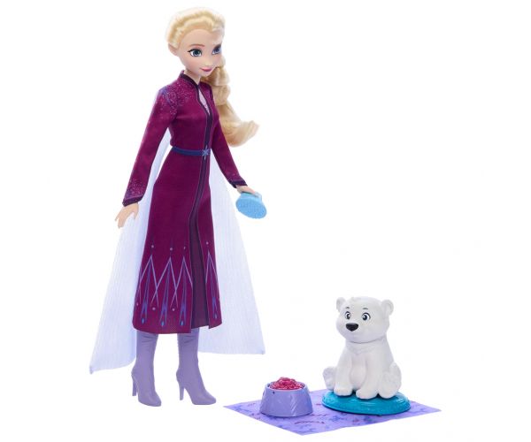 Jégvarázs: Elza és a kis jegesmackó játékfigura szett - Mattel