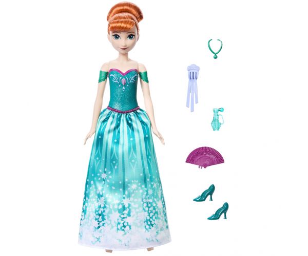 Jégvarázs: Varázslatos meglepetés Anna baba legyezővel - Mattel