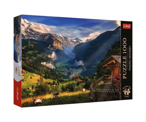 Lauterbrunnen-völgy 1000db-os Prémium plus quality puzzle - Trefl