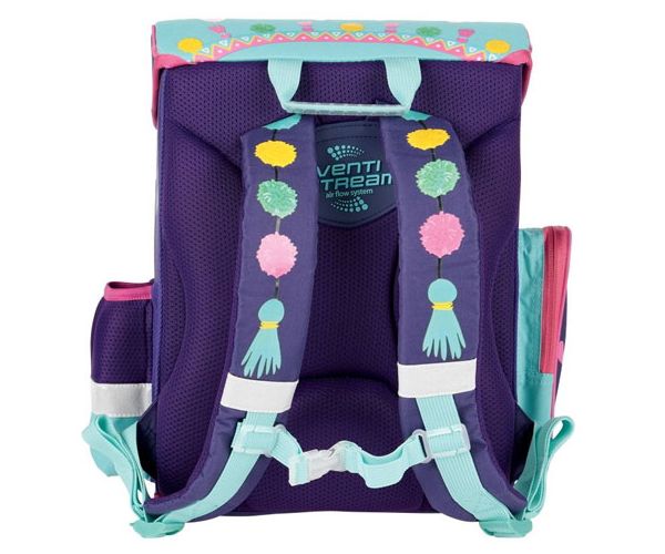 Lámás ergonomikus iskolatáska, hátizsák 36x27x14cm - Bambino
