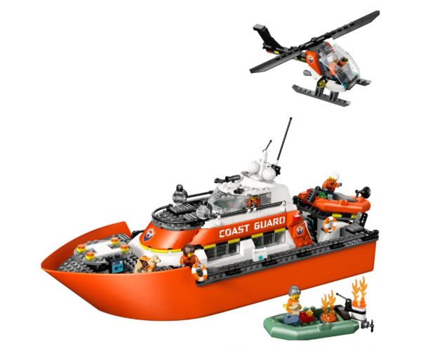 LEGO® City: Parti őrség mentőcsónak és helikopter (60504)