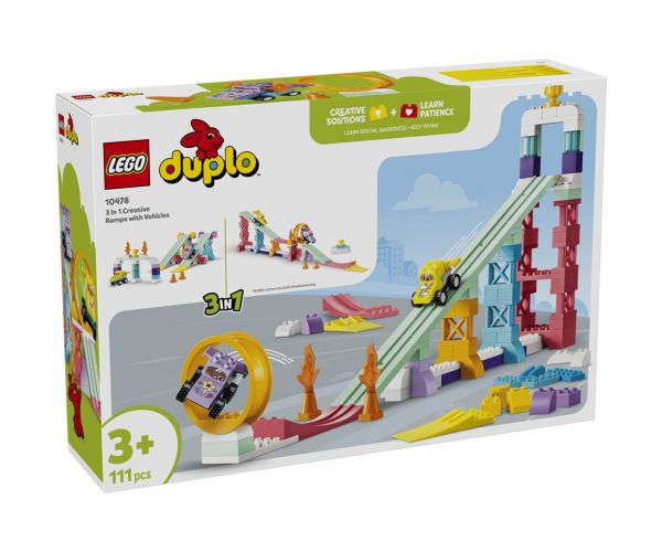 LEGO® DUPLO®: 3 az 1-ben kreatív ugratók és járművek (10478)