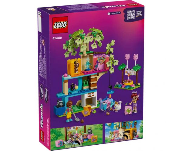 LEGO® Friends: Születésnapi cicazsúr és lombház cicáknak (42666)