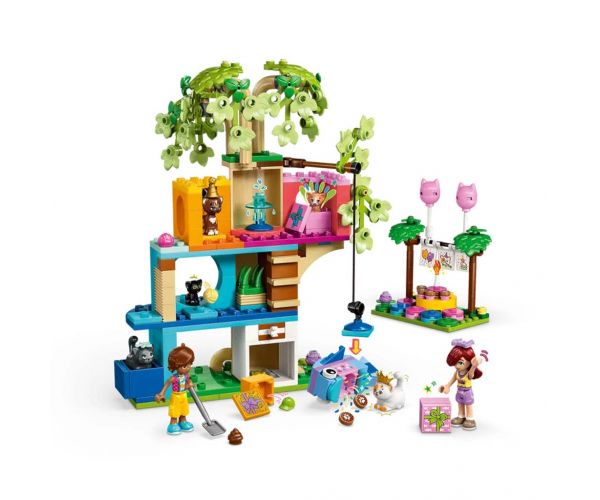 LEGO® Friends: Születésnapi cicazsúr és lombház cicáknak (42666)