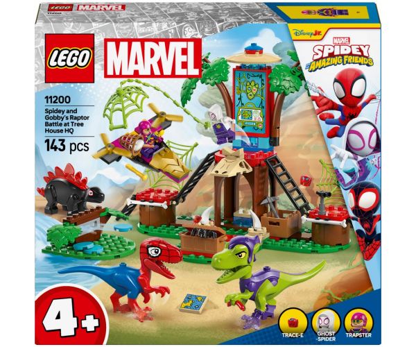 LEGO® Marvel: Pókember és Gobby raptorcsatája a lombház főhadiszálláson (11200)
