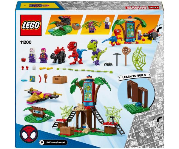 LEGO® Marvel: Pókember és Gobby raptorcsatája a lombház főhadiszálláson (11200)
