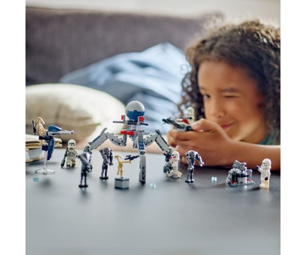 LEGO® Star Wars™: Klónkatona™ és harci droid™ harci csomag (75372)