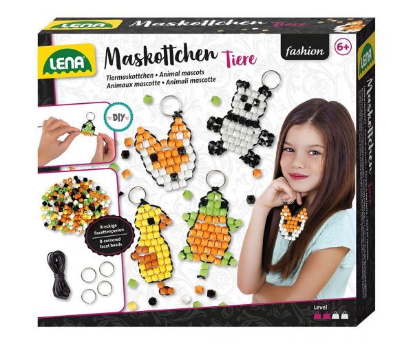 LENA: DIY kulcstartó készítő állatos gyöngyfűző szett