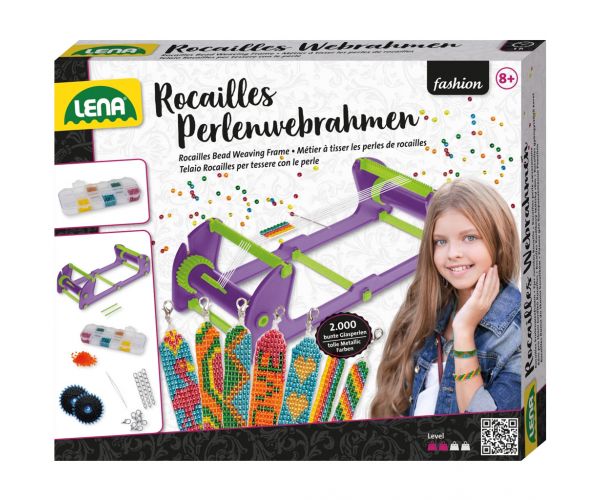 LENA: DIY gyöngyfűző karkötőkészítő szett szövőgéppel és 2000 gyönggyel