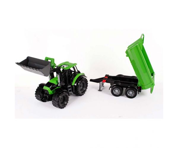 LENA: Worxx Deutz-Fahr Agrotron 7250 TTV traktor pótkocsival dobozban 74cm